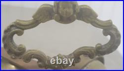 Bronze Antique German Gothic Revival Church Alter or Sacristy Bell with Chureb