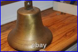Bronze Brass Yacht Ship's Bell Maritime with Ringer Presented By Yacht Builder