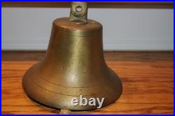 Bronze Brass Yacht Ship's Bell Maritime with Ringer Presented By Yacht Builder