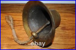 Bronze Brass Yacht Ship's Bell Maritime with Ringer Presented By Yacht Builder