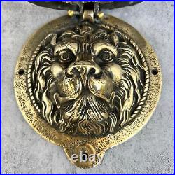 Bronze Lion Door Knocker Bell Handle Brass Lion Door Gate Knob Hardware Decor