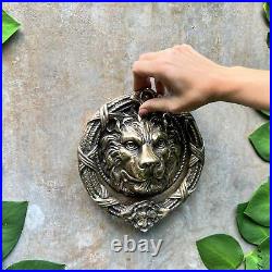 Bronze Lion Door Knocker Bell Handle Brass Lion Door Gate Knob Hardware Decor