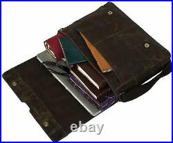 Buffalo Leather Messenger Men Bag Shoulder Sling Crossbody Men's Satchel Laptop