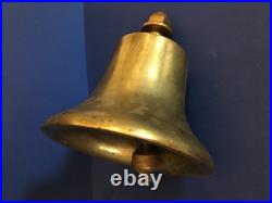 C1940? 10.7 POUNDS? Antique Vintage OLD BRASS Garden Dinner SHIP Bell? SONOMA