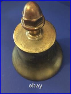 C1940? 10.7 POUNDS? Antique Vintage OLD BRASS Garden Dinner SHIP Bell? SONOMA