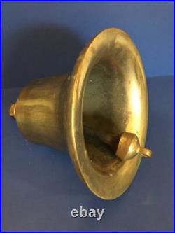 C1940? 10.7 POUNDS? Antique Vintage OLD BRASS Garden Dinner SHIP Bell? SONOMA