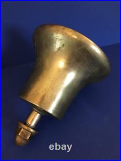 C1940? 10.7 POUNDS? Antique Vintage OLD BRASS Garden Dinner SHIP Bell? SONOMA