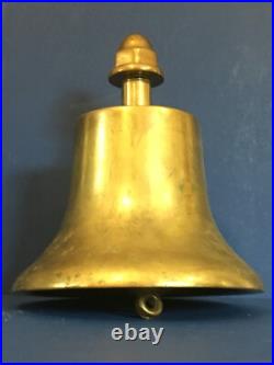 C1940? 10.7 POUNDS? Antique Vintage OLD BRASS Garden Dinner SHIP Bell? SONOMA