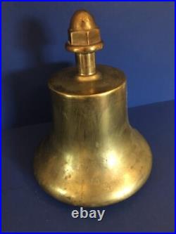 C1940? 10.7 POUNDS? Antique Vintage OLD BRASS Garden Dinner SHIP Bell? SONOMA