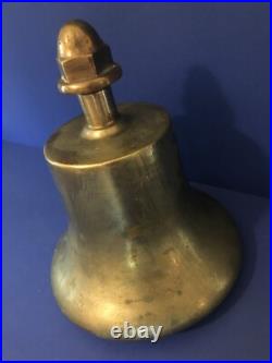 C1940? 10.7 POUNDS? Antique Vintage OLD BRASS Garden Dinner SHIP Bell? SONOMA