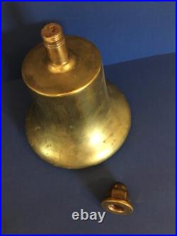 C1940? 10.7 POUNDS? Antique Vintage OLD BRASS Garden Dinner SHIP Bell? SONOMA