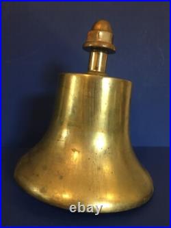 C1940? 10.7 POUNDS? Antique Vintage OLD BRASS Garden Dinner SHIP Bell? SONOMA