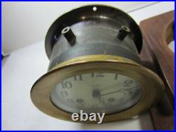 CHELSEA Automatic SHIP'S BELL CLOCK 1926 Working Strike RARE EARLY Yacht Boston