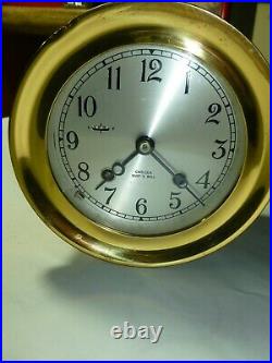 CHELSEA SHIPS BELL CLOCK 1980s WOW FR SHIP USA