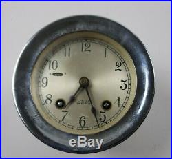 CHELSEA SHIPS BELL CLOCK earlier 1950's All Original 3 5/8 Dial # 587511