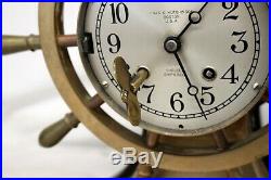 CHELSEA Ships Bell Clock CHAS C. HUTCHINSON Running UNTOUCHED Barn Find