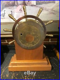 CHELSEA Vintage Ship's Bell Barometer / Thermometer'CLAREMONT' Captain's Wheel