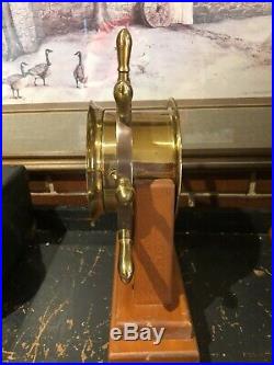 CHELSEA Vintage Ship's Bell Barometer / Thermometer'CLAREMONT' Captain's Wheel