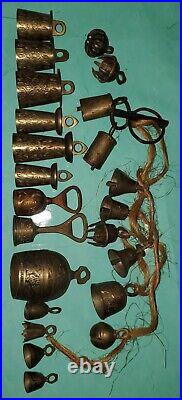 CHRISTMAS Vintage Antique Brass Bells India Sarna