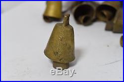COW BELL WITH LEATHER STRAP Antique Bulgarian and Turkey Brass Belss HANDMADE