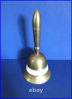 C. 1935? PEARL INLAY? Vintage Antique OLD BRASS Dinner Tea Bell ETHOS? SONOMA