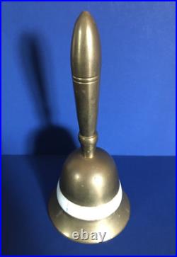 C. 1935? PEARL INLAY? Vintage Antique OLD BRASS Dinner Tea Bell ETHOS? SONOMA