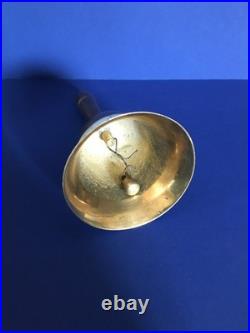 C. 1935? PEARL INLAY? Vintage Antique OLD BRASS Dinner Tea Bell ETHOS? SONOMA