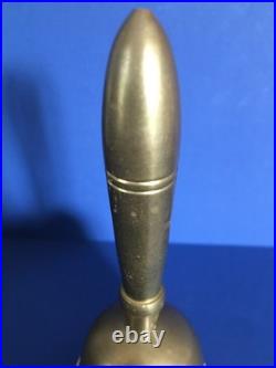 C. 1935? PEARL INLAY? Vintage Antique OLD BRASS Dinner Tea Bell ETHOS? SONOMA