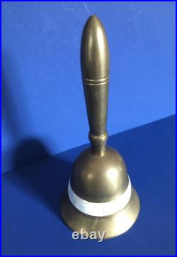 C. 1935? PEARL INLAY? Vintage Antique OLD BRASS Dinner Tea Bell ETHOS? SONOMA