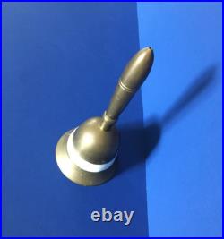 C. 1935? PEARL INLAY? Vintage Antique OLD BRASS Dinner Tea Bell ETHOS? SONOMA