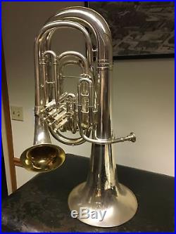 C. G. Conn Silver and Gold 4 Valve Double Bell Euphonium all Original NO RESERVE