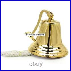 Captain Ship Brass Bell 9 Maritime Wall Mounted Bracket Nautical HalloweenGift