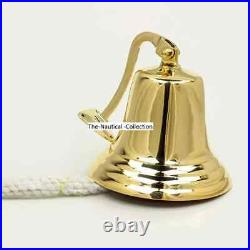 Captain Ship Brass Bell 9 Maritime Wall Mounted Bracket Nautical HalloweenGift