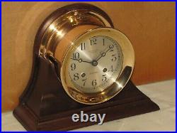 Chelsea Antique Ships Bell Clock4 1/2 In Dial1912red Brassrestored