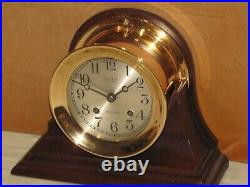 Chelsea Antique Ships Bell Clock4 1/2 In Dial1912red Brassrestored