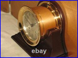 Chelsea Antique Ships Bell Clock4 1/2 In Dial1912red Brassrestored