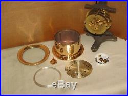 Chelsea Antique Ships Bell Clock4 1/2 In Dial1922red Brasshinged Bezel