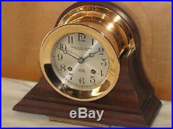Chelsea Antique Ships Bell Clock4 1/2 In Dial1925red Brassrestored