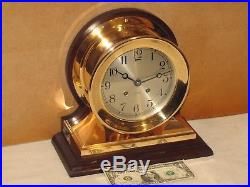 Chelsea Antique Ships Bell Clockcommander Model6 In Dial1928red Brass