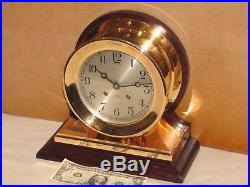 Chelsea Antique Ships Bell Clockcommander Model6 In Dial1928red Brass