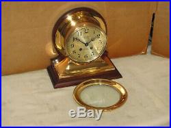 Chelsea Antique Ships Bell Clockcommander Model 6 In Dial1903red Brass