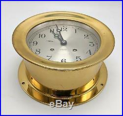 Chelsea Classic Maritime Ship's Bell Clock Brass 1975-1979
