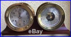 Chelsea Clock And Barometer Set Ships Bell Ca. 1956