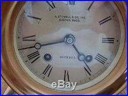 Chelsea Early Base on Ball Ship's Bell Clock Circa 1906-1907 A. Stowell and Co