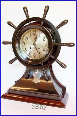 Chelsea Mariner Ship Wheel Bell Clock 6 Dial with Masonic Presentation Ca 1928