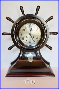 Chelsea Mariner Ship Wheel Bell Clock 6 Dial with Masonic Presentation Ca 1928