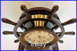 Chelsea Mariner Ship Wheel Bell Clock 6 Dial with Masonic Presentation Ca 1928