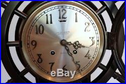 Chelsea Mariner Ship Wheel Bell Clock 6 Dial with Masonic Presentation Ca 1928