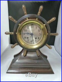 Chelsea Mariner Ship Wheel Bell Clock with Presentation Tiffany and CO