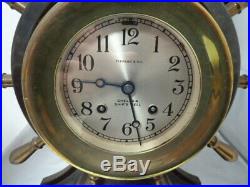 Chelsea Mariner Ship Wheel Bell Clock with Presentation Tiffany and CO